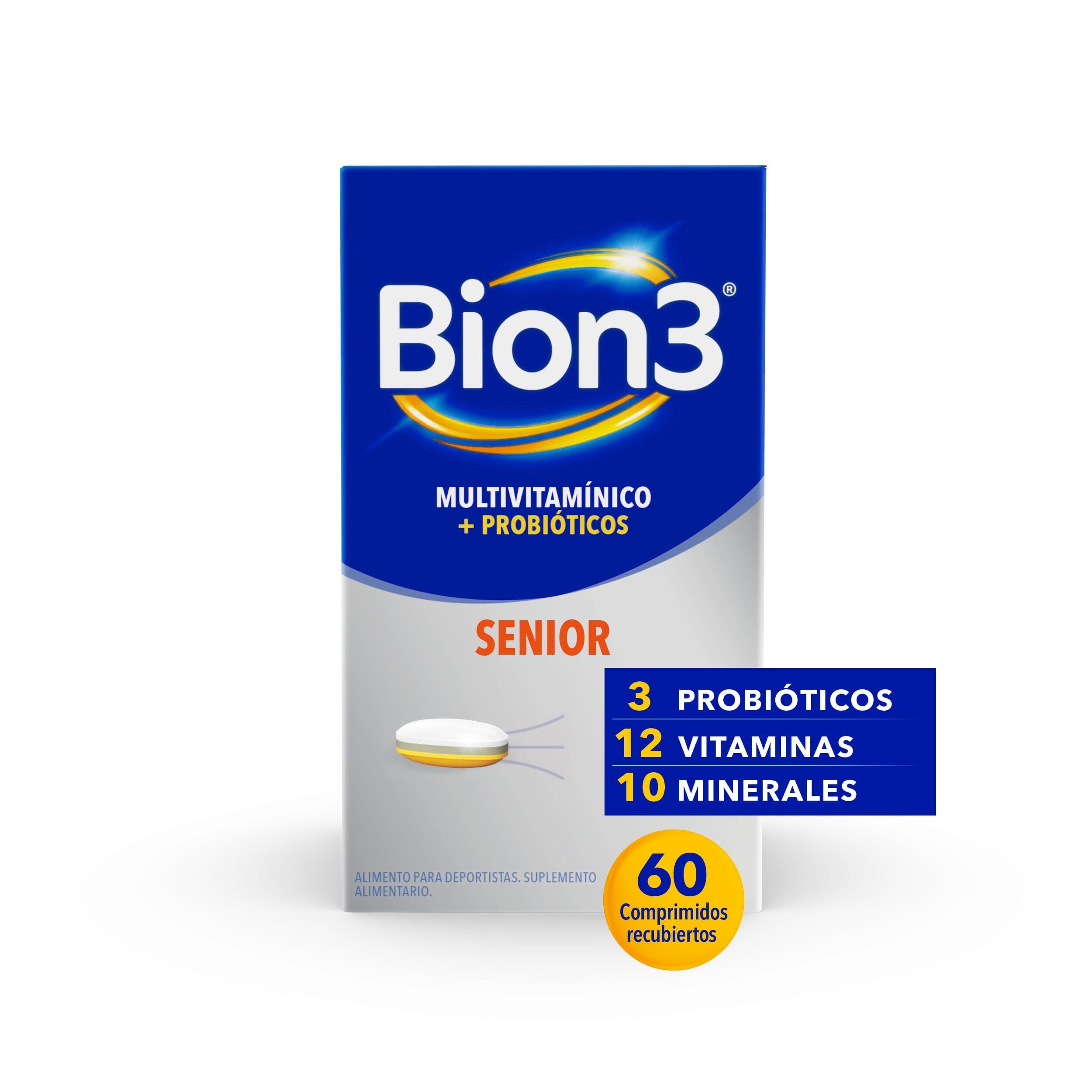 Bion3 Senior 60 Comprimidos Multivitamínico Farmex-Pluxee-Persistente